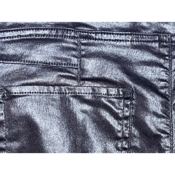 NWT‎ Free People Double Dutch Slit Skinny Pants Faux Leather Coated Black Size S - Picture 13 of 14